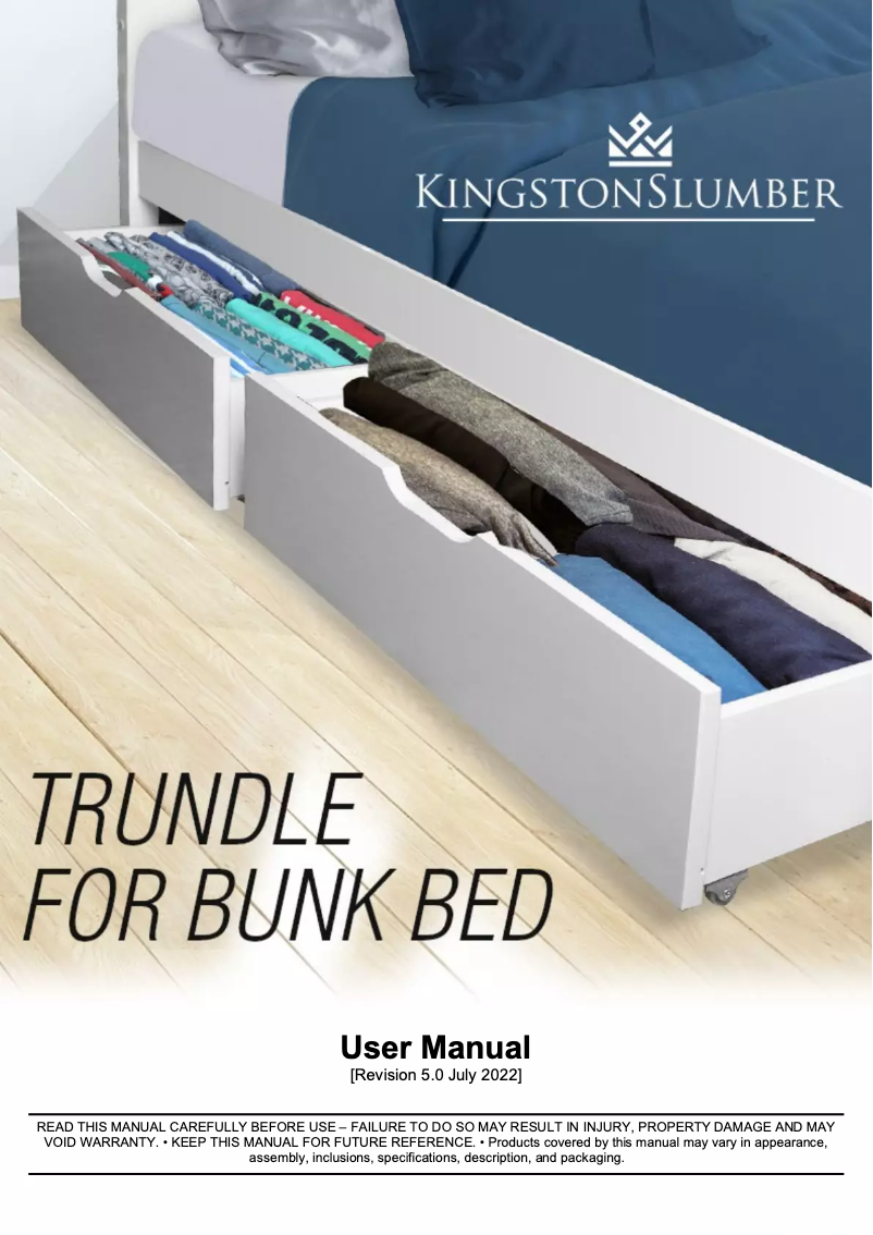 Page n°1 - Manuel utilisateur Kingston Slumber FURBBDKNGATDW