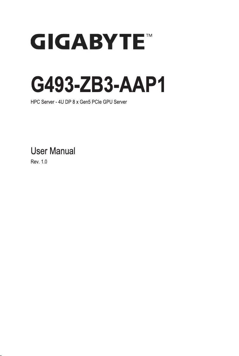 Image de la première page du manuel de l'appareil G493-ZB3