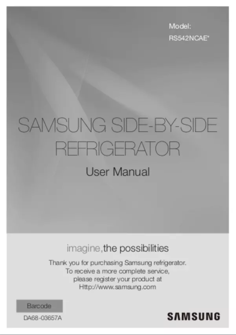 Page 1 de la notice Manuel utilisateur Samsung RS542NCAESK