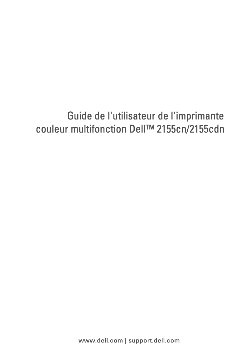 Page n°1 - Manuel utilisateur Dell 2150cdn