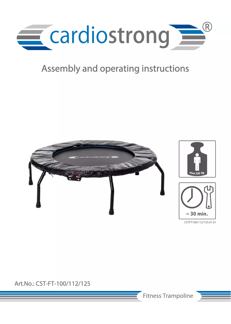 Page n°1 - Manuel utilisateur Cardiostrong Fitness Trampolin
