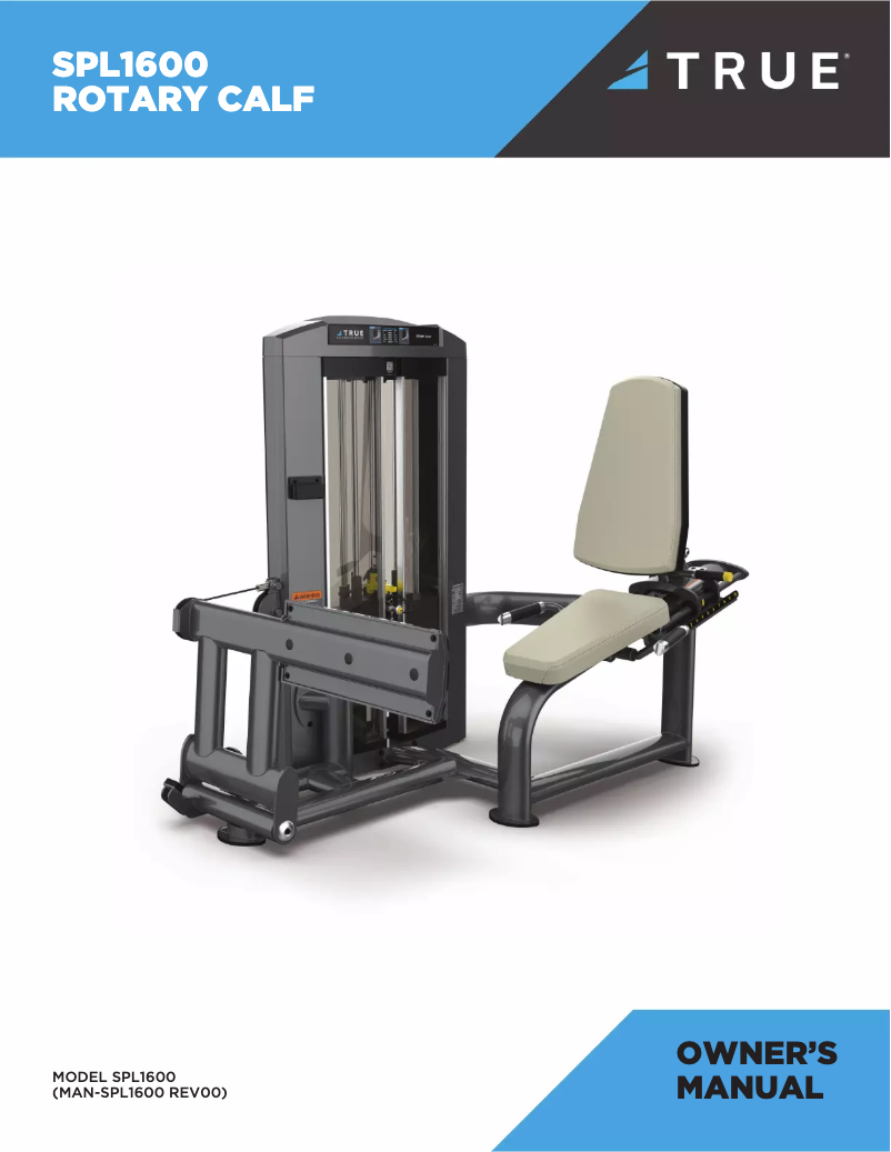 Page n°1 - Manuel utilisateur True SPL1600