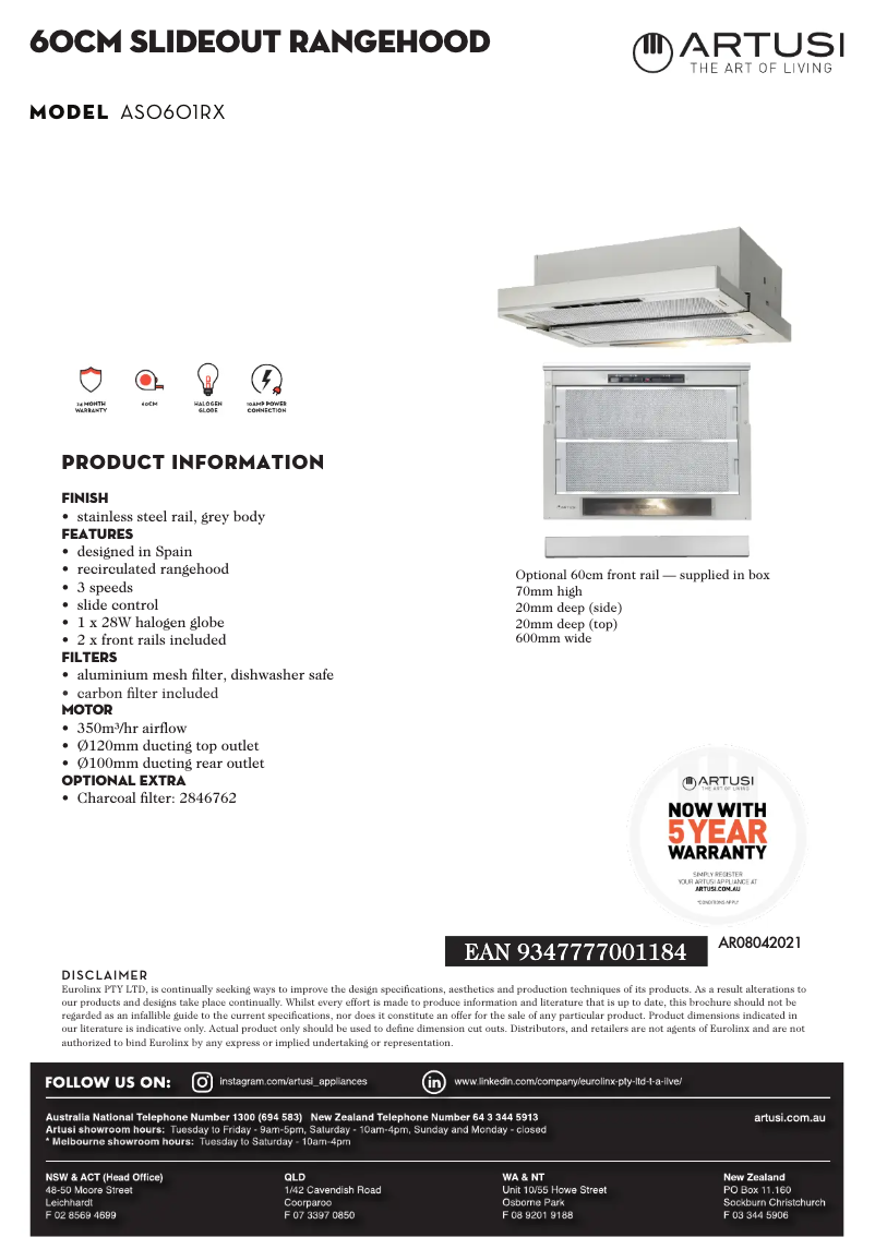 Image de la première page du manuel de l'appareil ASO601RX