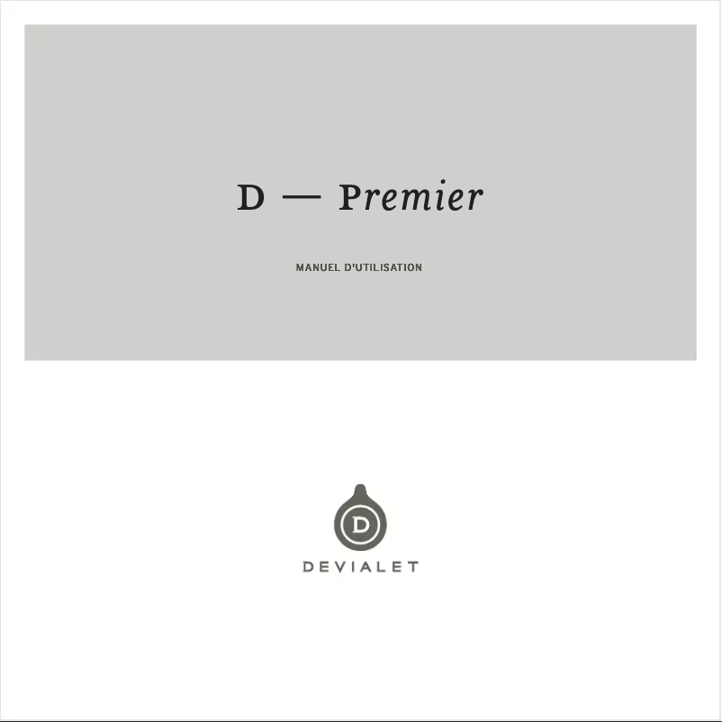 Page n°1 - Manuel utilisateur Devialet D-Premier