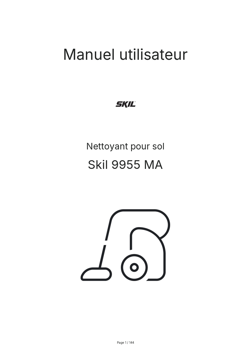 Page n°1 - Manuel utilisateur Skil 9955 MA