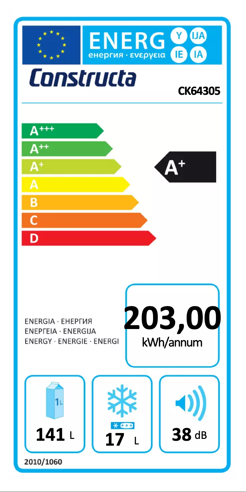Page n°1 - Label énergétique Constructa CK64305