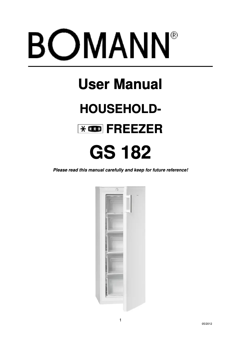 Image de la première page du manuel de l'appareil GS 182