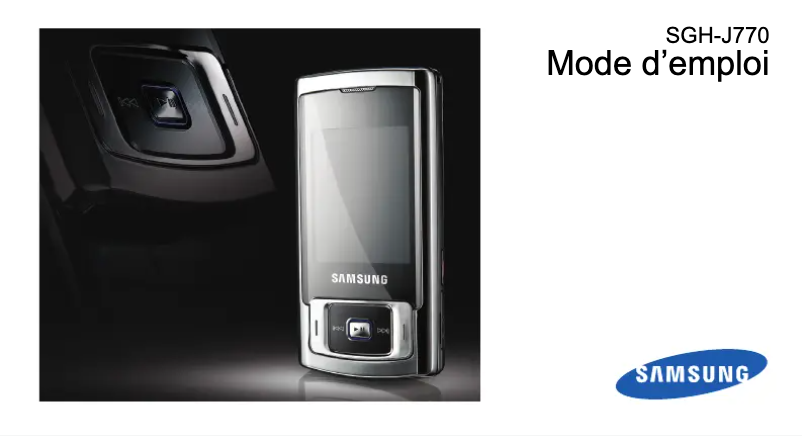 Page n°1 - Manuel utilisateur Samsung SGH-J770