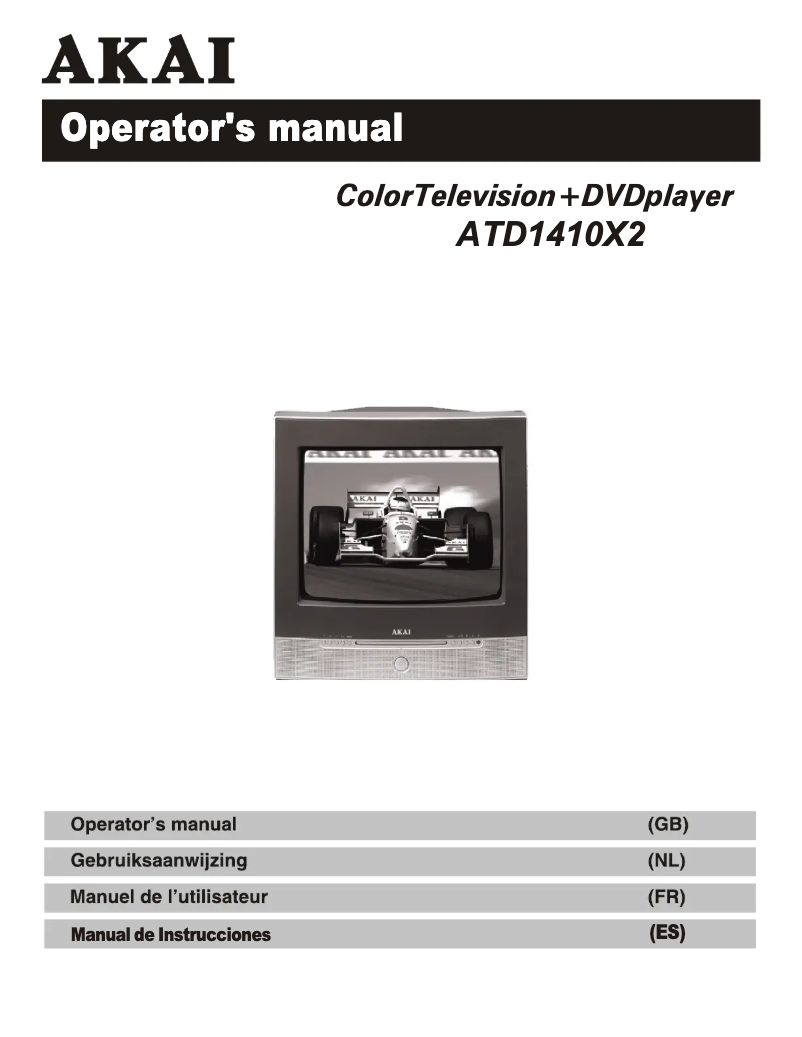 Page n°1 - Manuel utilisateur AKAI ATD1410X2