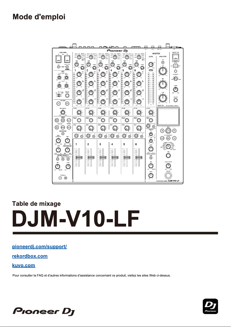 Image de la première page du manuel de l'appareil DJM-V10-LF