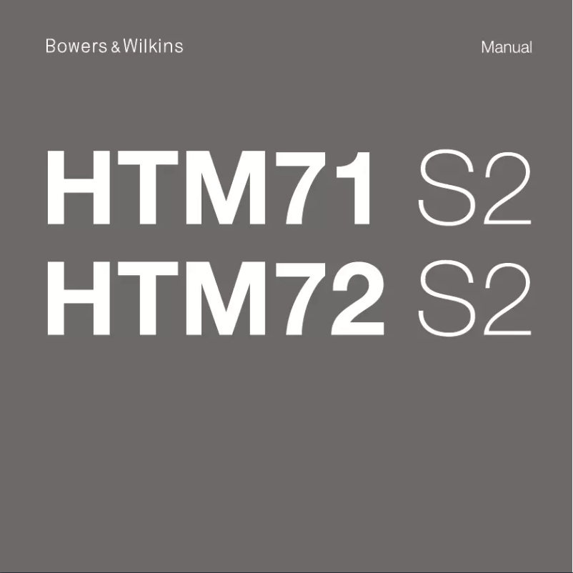 Page 1 de la notice Manuel utilisateur Bowers & Wilkins HTM71 S2