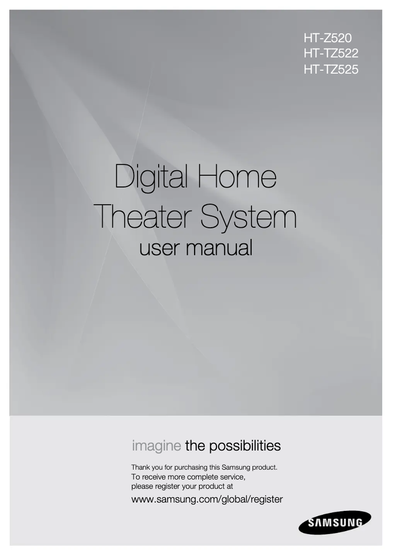 Image de la première page du manuel de l'appareil HT-Z520T