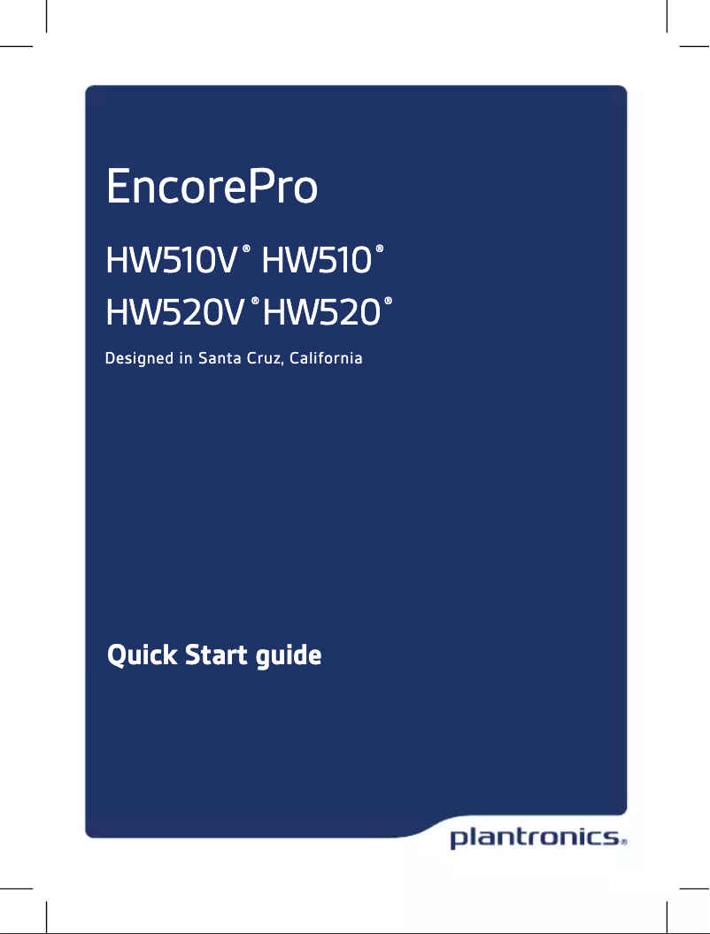 Image de la première page du manuel de l'appareil Encorepro 520V