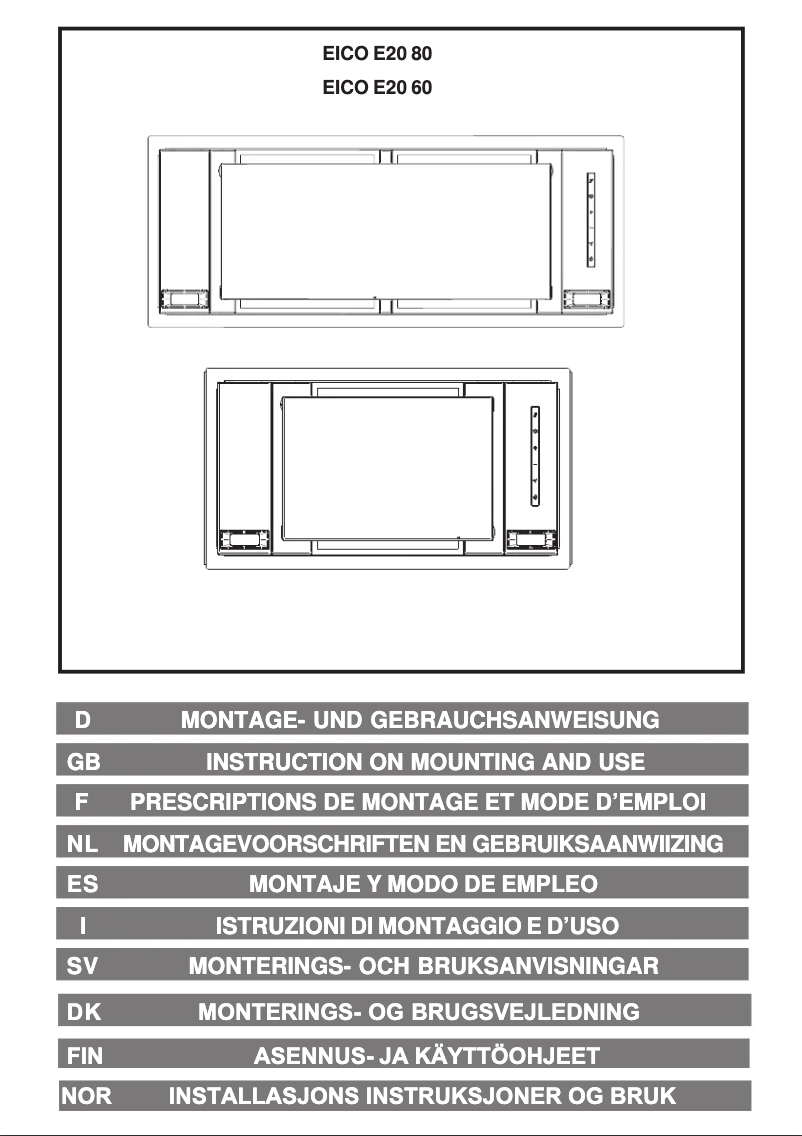 Image de la première page du manuel de l'appareil EICO E20 80