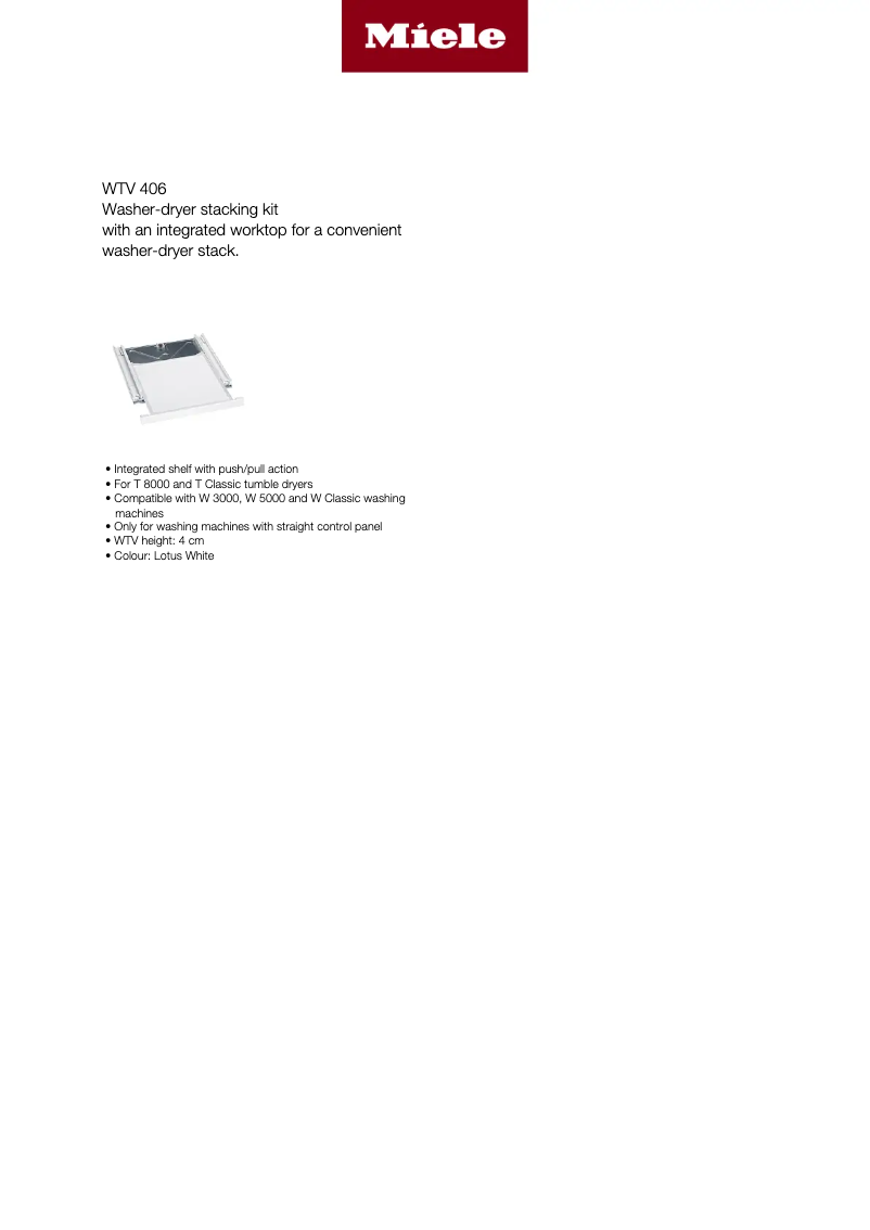 Página 1 del manual Manual de usuario Miele WTV 406