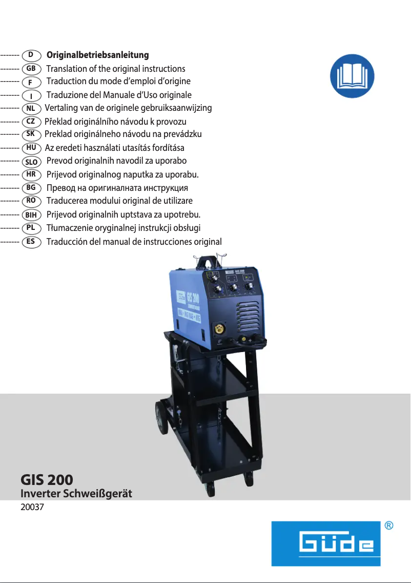Page 1 de la notice Manuel utilisateur Güde GIS 200