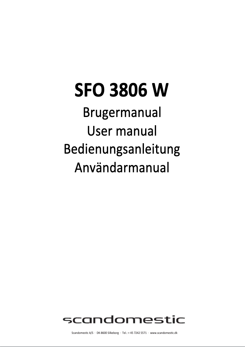Image de la première page du manuel de l'appareil SFO 3806 W