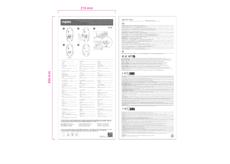 Page n°1 - Manuel utilisateur Rapoo 1310