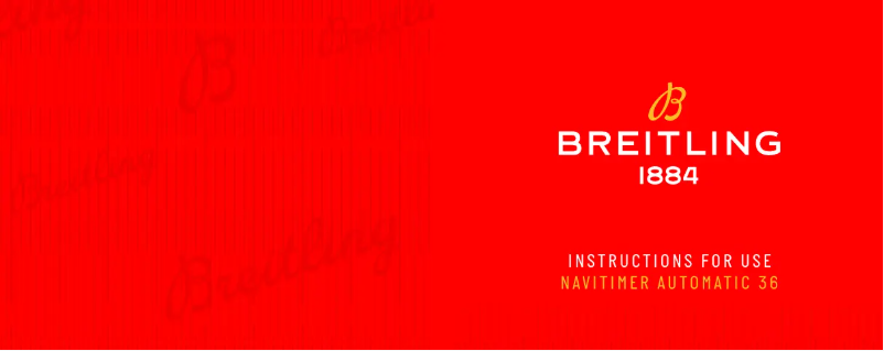 Page n°1 - Manuel utilisateur Breitling Navitimer Automatic 36