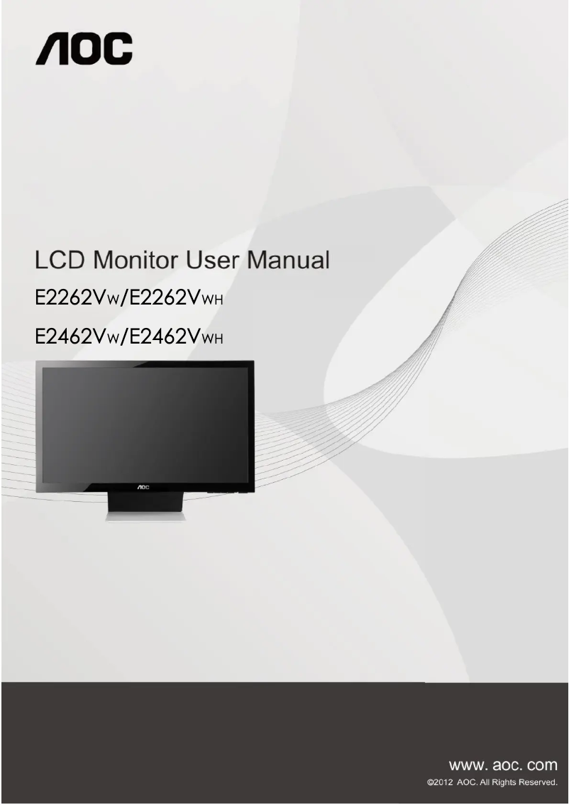 Image de la première page du manuel de l'appareil E2462VW