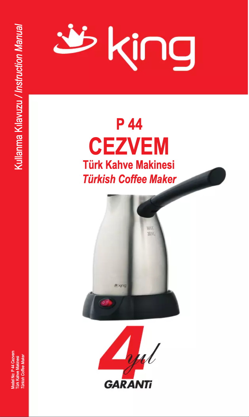 Page 1 de la notice Manuel utilisateur King P-44