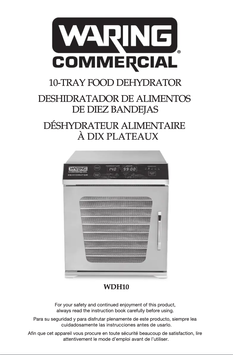 Página 1 del manual Instrucciones / montaje Waring Commercial WDH10