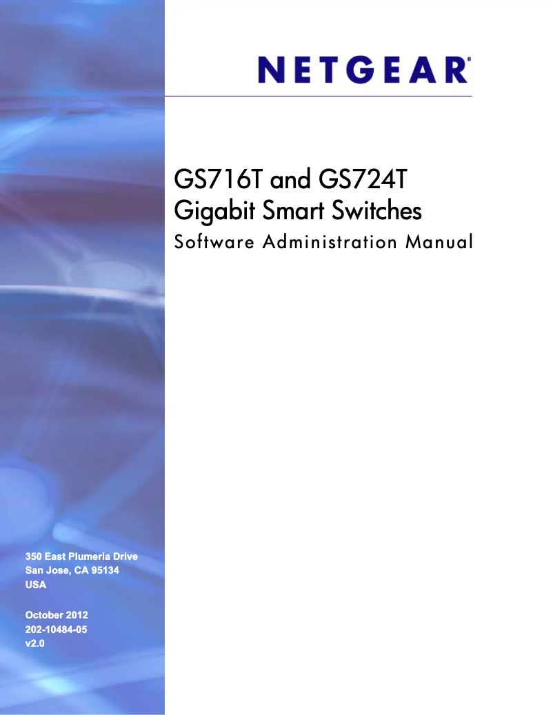 Page n°1 - Manuel utilisateur Netgear GS724Tv3