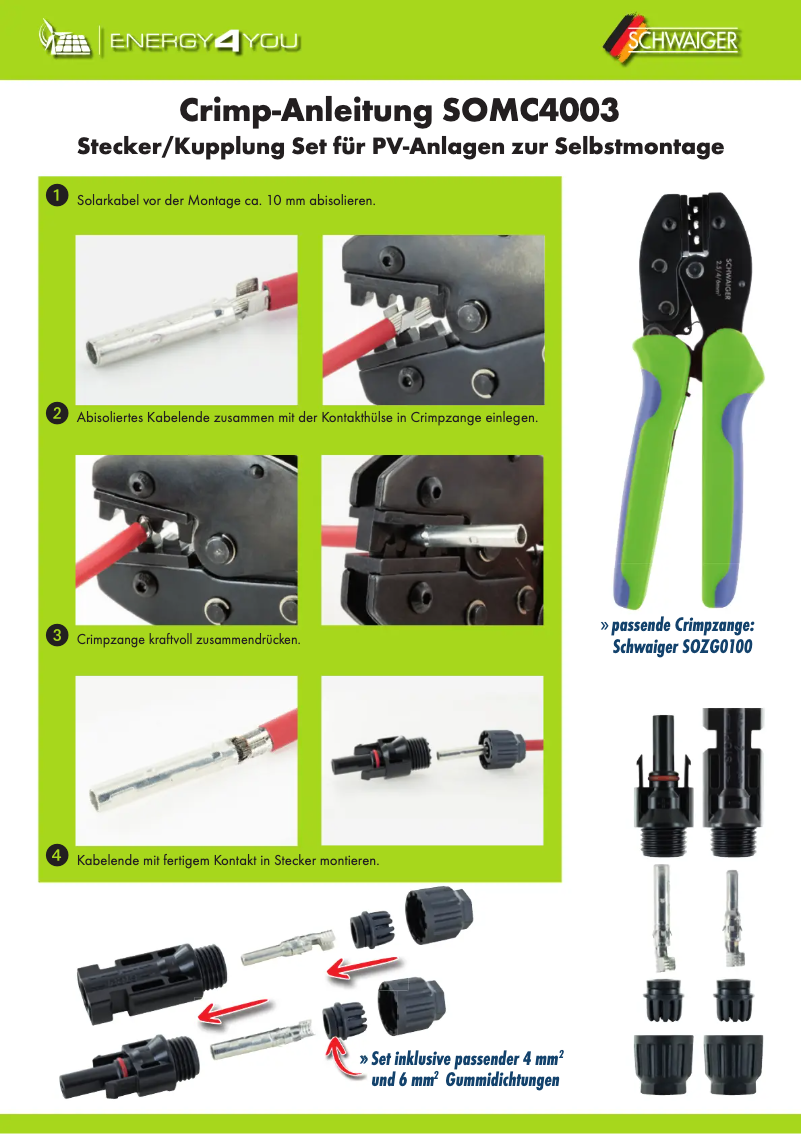 Page n°1 - Manuel utilisateur Schwaiger SOMC4003