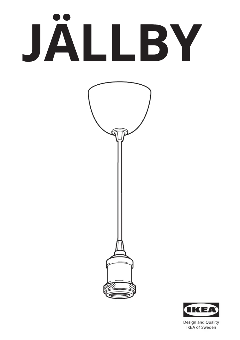 Page 1 de la notice Manuel utilisateur Ikea JÄLLBY 205.366.75