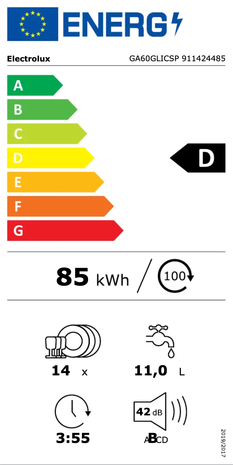 Image de la première page du manuel de l'appareil GA60GLICSP