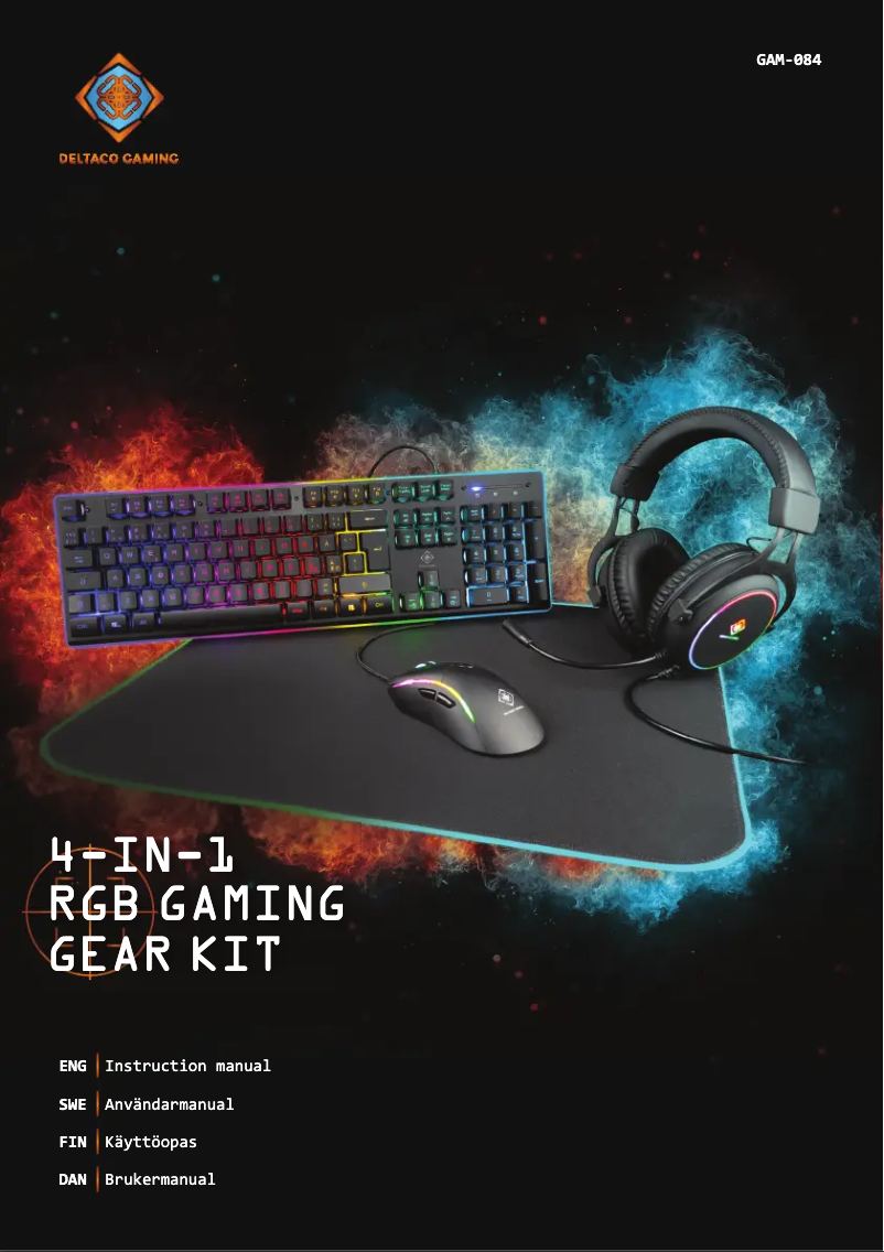 Página 1 del manual Manual de usuario Deltaco GAM-084