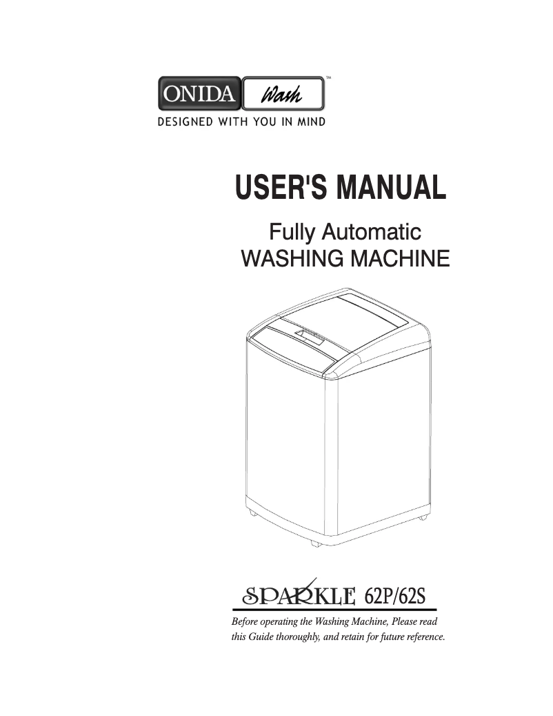 Image de la première page du manuel de l'appareil Sparkle 62S