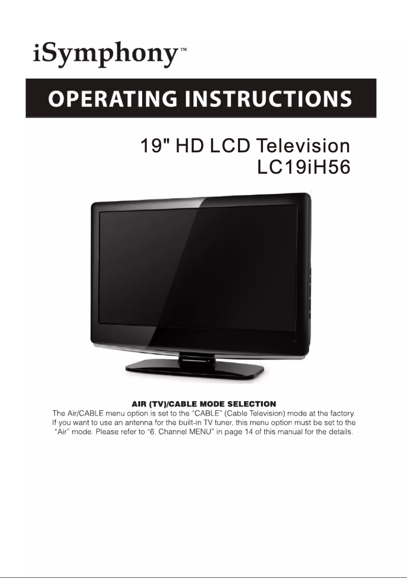 Page n°1 - Manuel utilisateur iSymphony LC19IH56