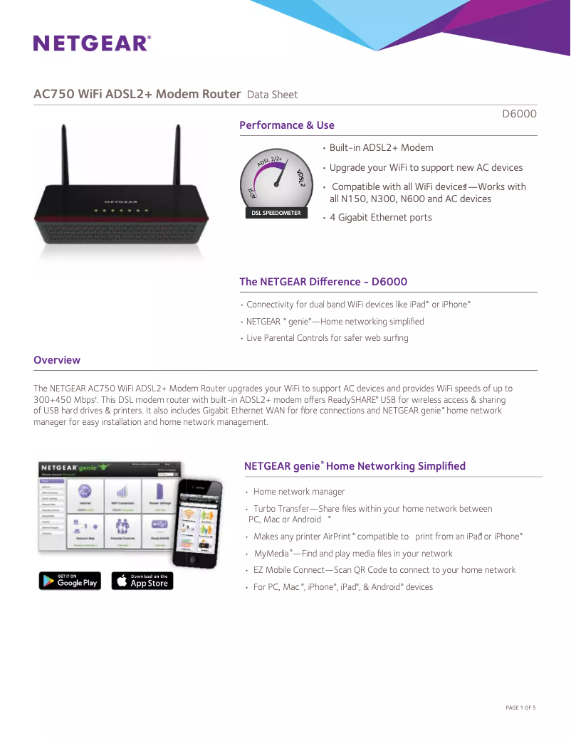 Image de la première page du manuel de l'appareil D6000