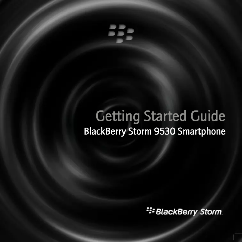 Page n°1 - Manuel utilisateur BlackBerry Storm 9550