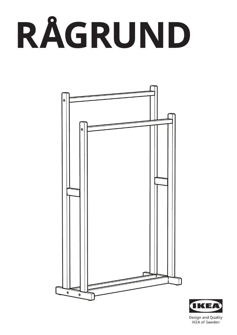 Page 1 de la notice Manuel utilisateur Ikea RÅGRUND 504.176.14
