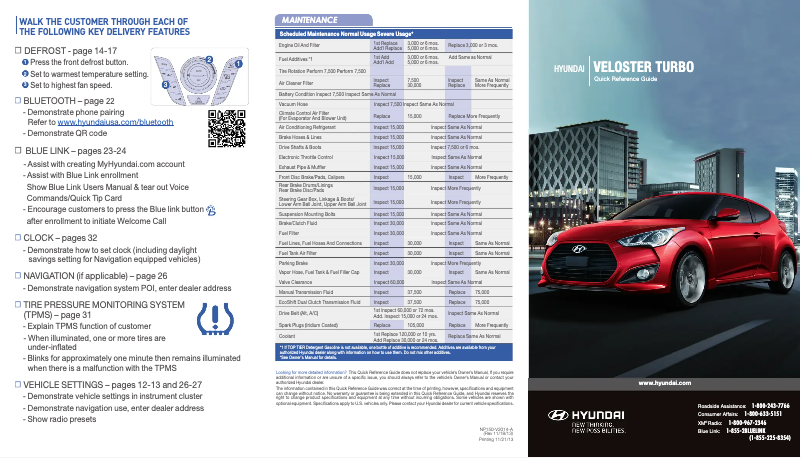 Page 1 of the manual User Manual Hyundai Veloster Turbo (2014)