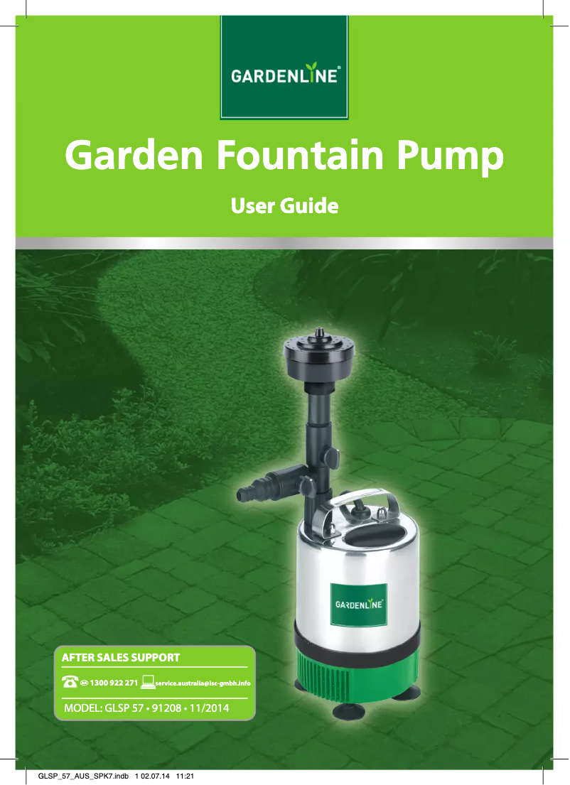 Imagen de la primera página del manual del dispositivo GLSP 57