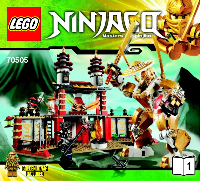Page 1 de la notice Manuel utilisateur Lego Ninjago 70505