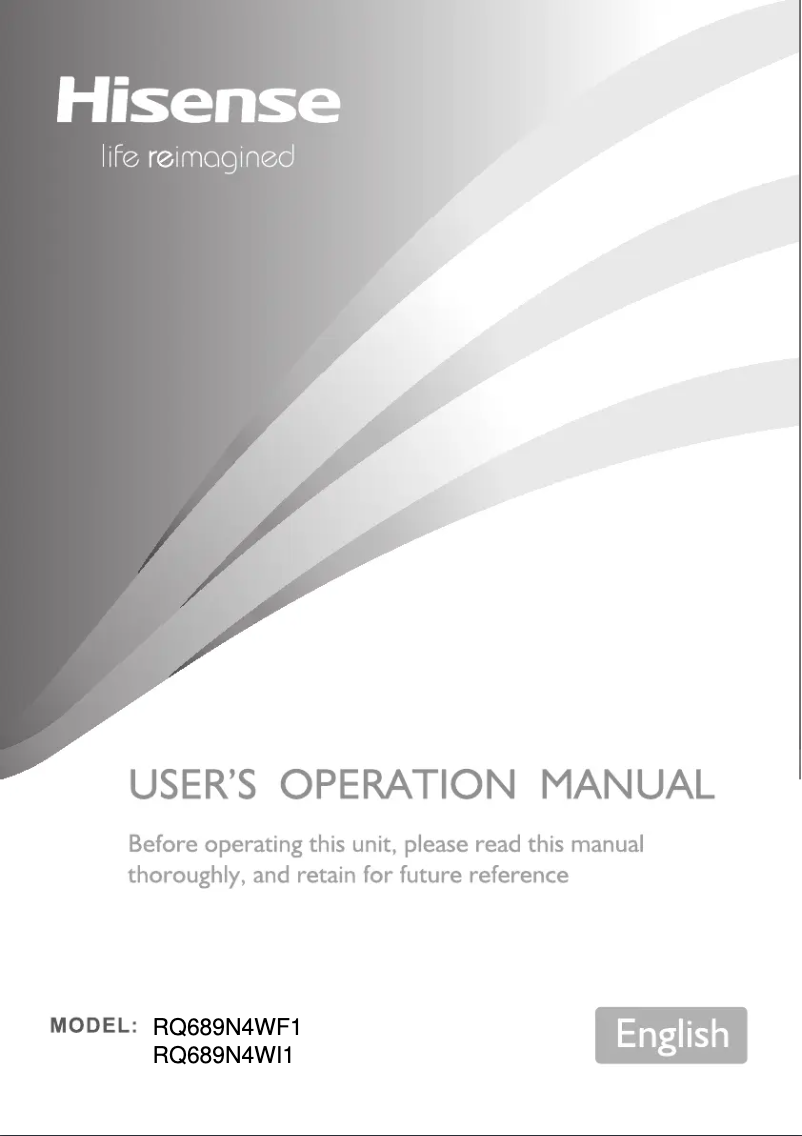 Image de la première page du manuel de l'appareil RQ689N4WF1