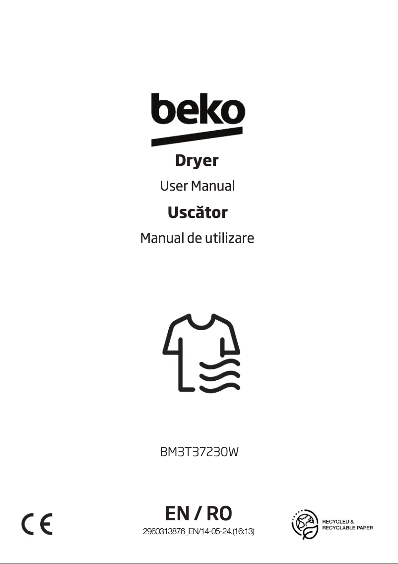 Page 1 de la notice Manuel utilisateur Beko BM3T37230W