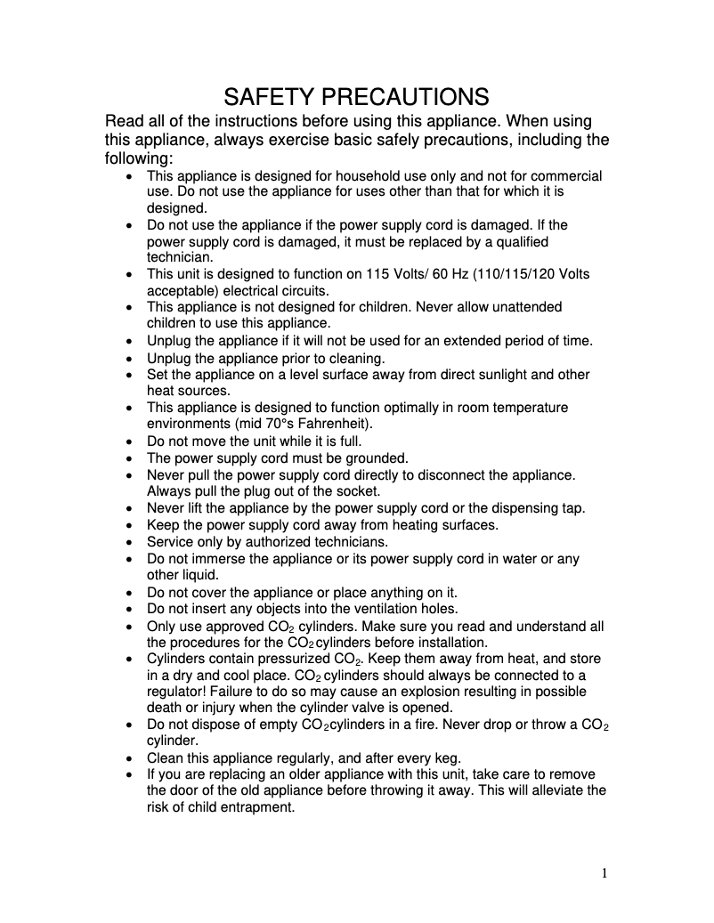 Page 1 de la notice Manuel utilisateur EdgeStar KC3000SS