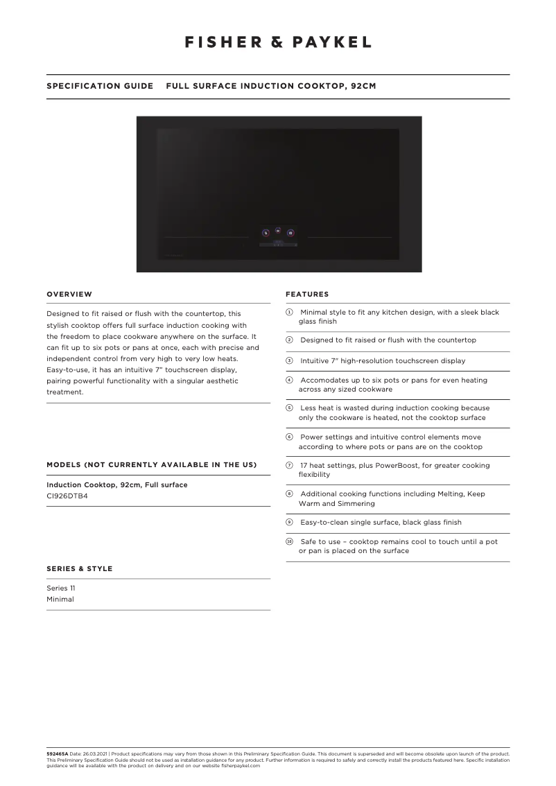 Image de la première page du manuel de l'appareil CI926DTB4