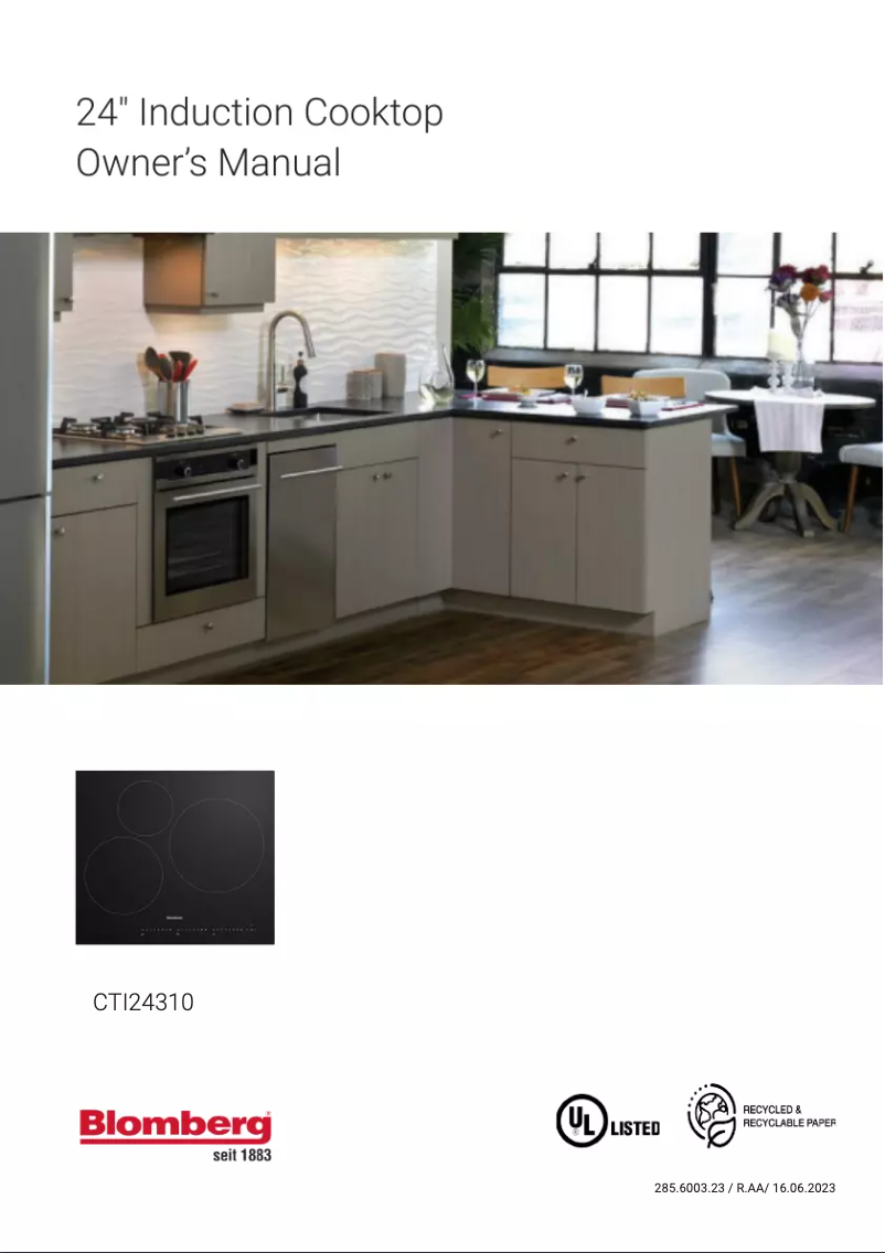 Page 1 de la notice Manuel utilisateur Blomberg CTI24310