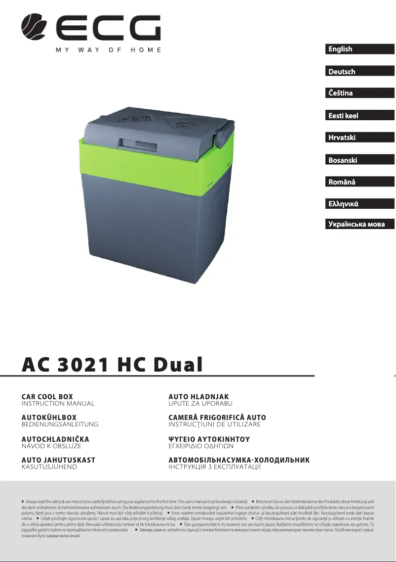 Page 1 de la notice Manuel utilisateur ECG AC 3021 HC Dual
