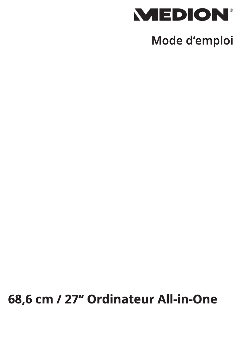 Image de la première page du manuel de l'appareil Akoya E27401