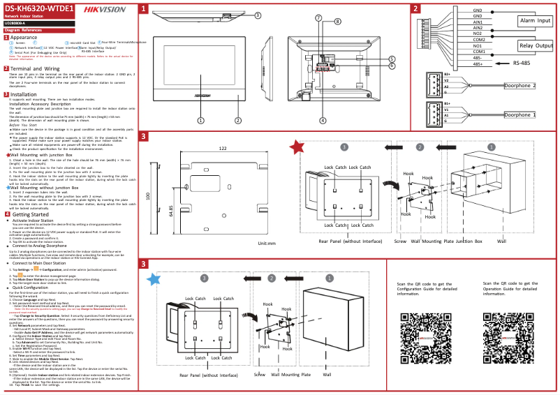 Página 1 del manual Guía de inicio rápido Hikvision DS-KH6320-WTDE1