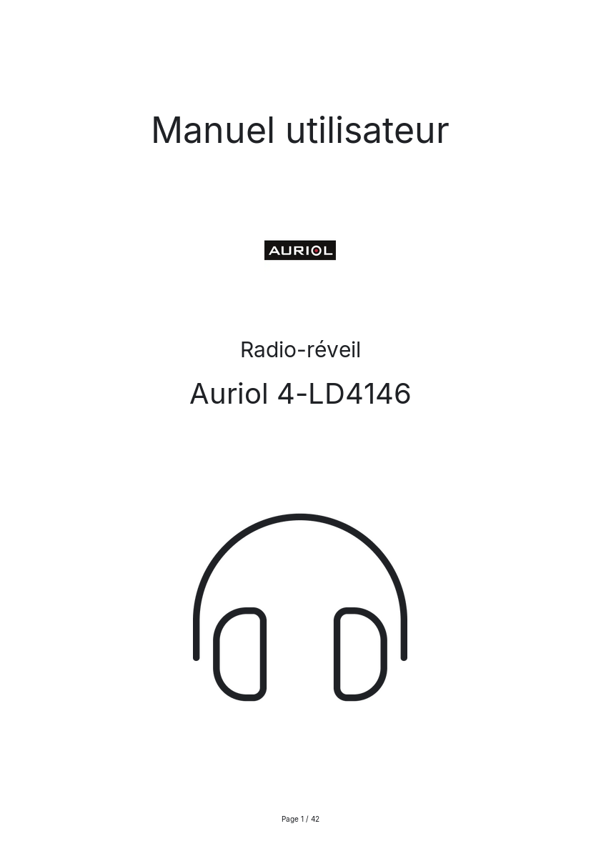 Image de la première page du manuel de l'appareil 4-LD4146