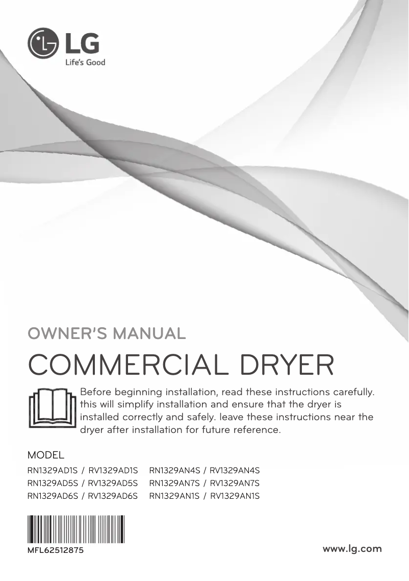 Page n°1 - Manuel utilisateur LG RV1329AD1S