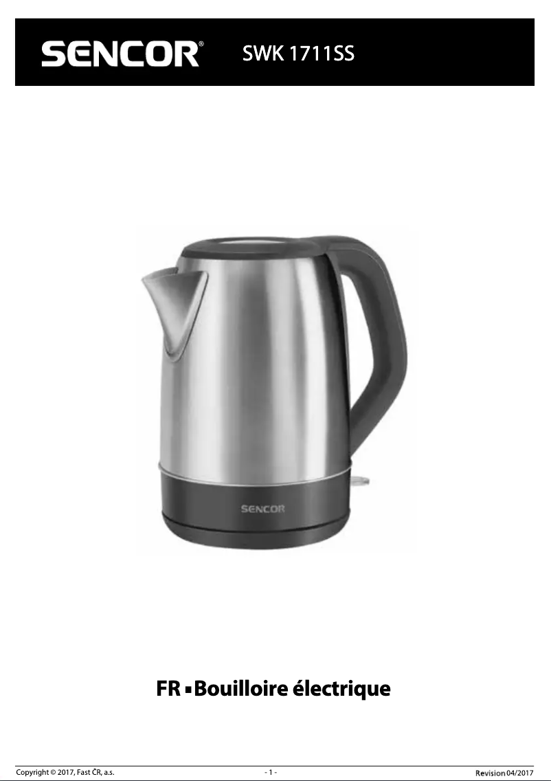 Image de la première page du manuel de l'appareil SWK1711SS